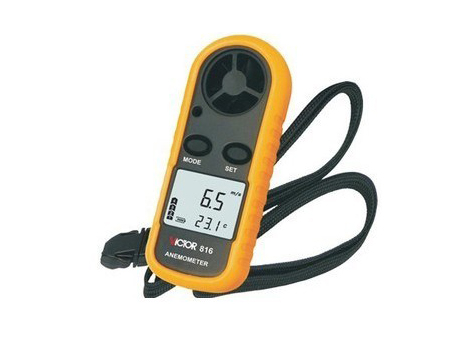 LCD Digital Wind Speed 0-30m/s Scale Gauge Meter Anemometer NTC Thermometer C/F