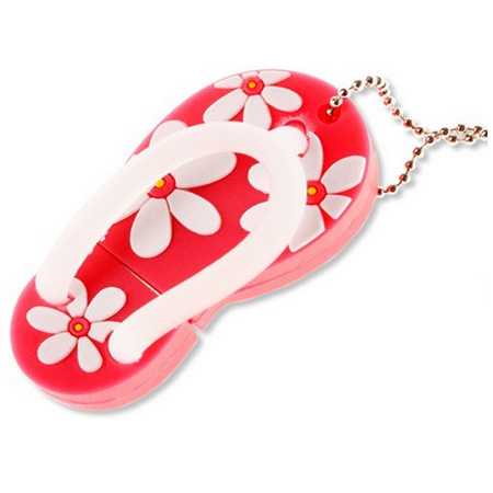 New Flower Slipper Shoes Silicone 8GB USB 2.0 Flash Memory Stick/ Drive U Disk