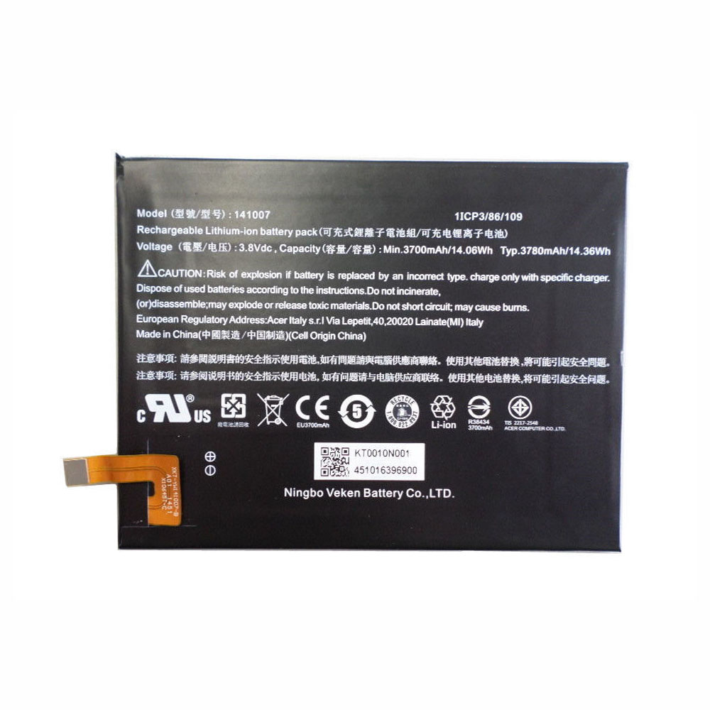 Acer KT0010N001 Iconia Talk S A1 724 Batterie